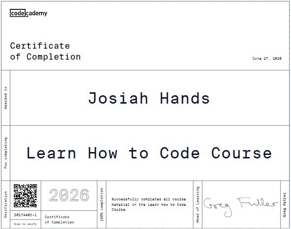 certificate of completion