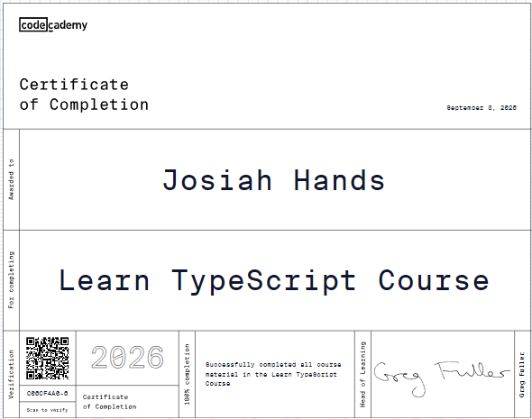 certificate of completion