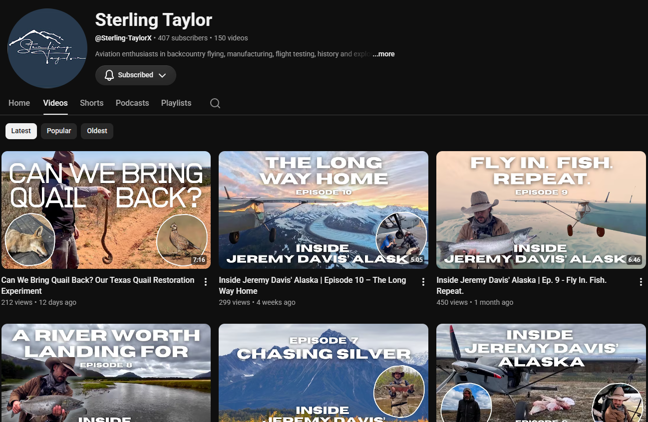 SterlingTaylor YouTube channel